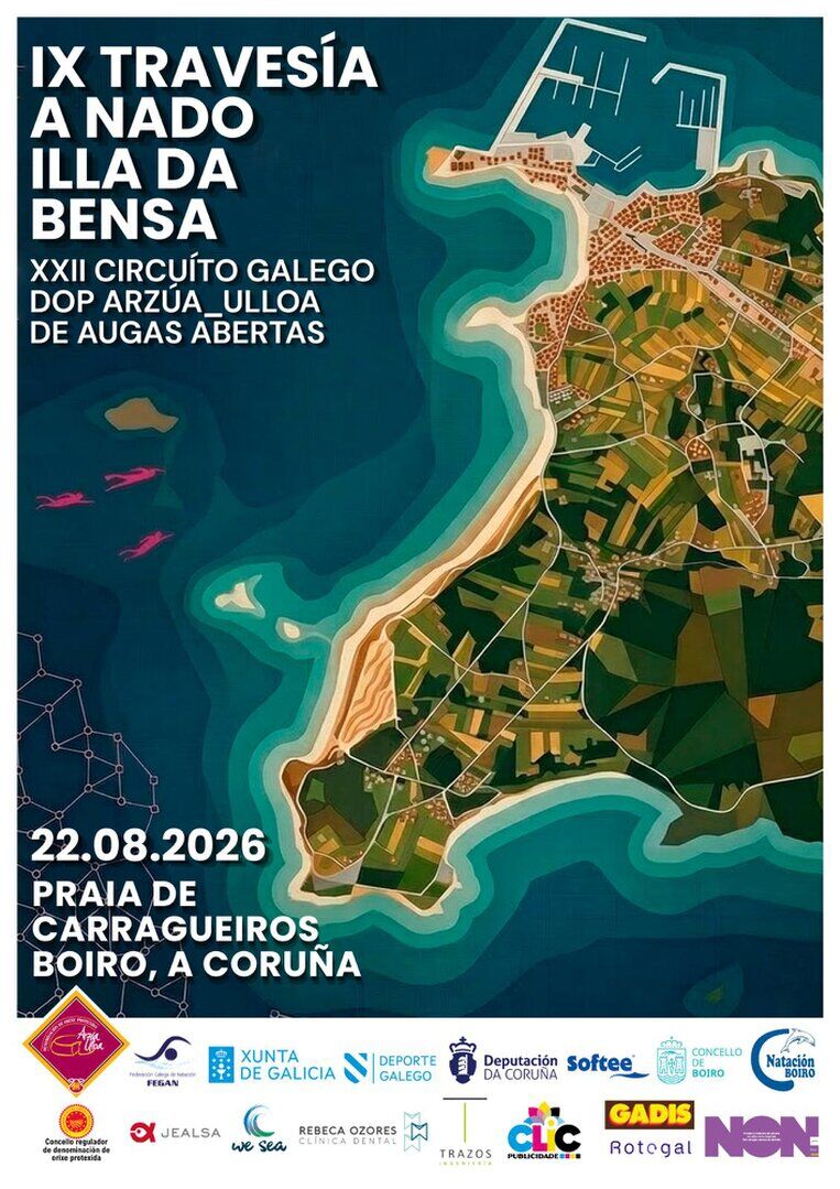 Cartel IX Travesía a nado Illa da Bensa